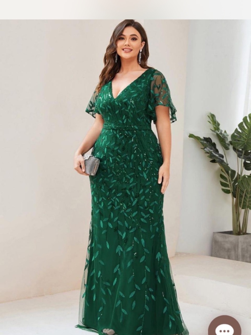 Ever Pretty Emerald Green V-Neck Maxi Dress